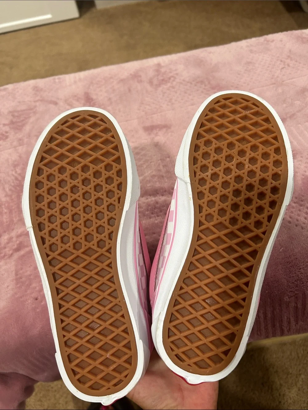 Vans Kids Pink & White Checkerboard High-Top Sneakers